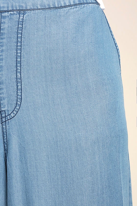 blue chambray pants