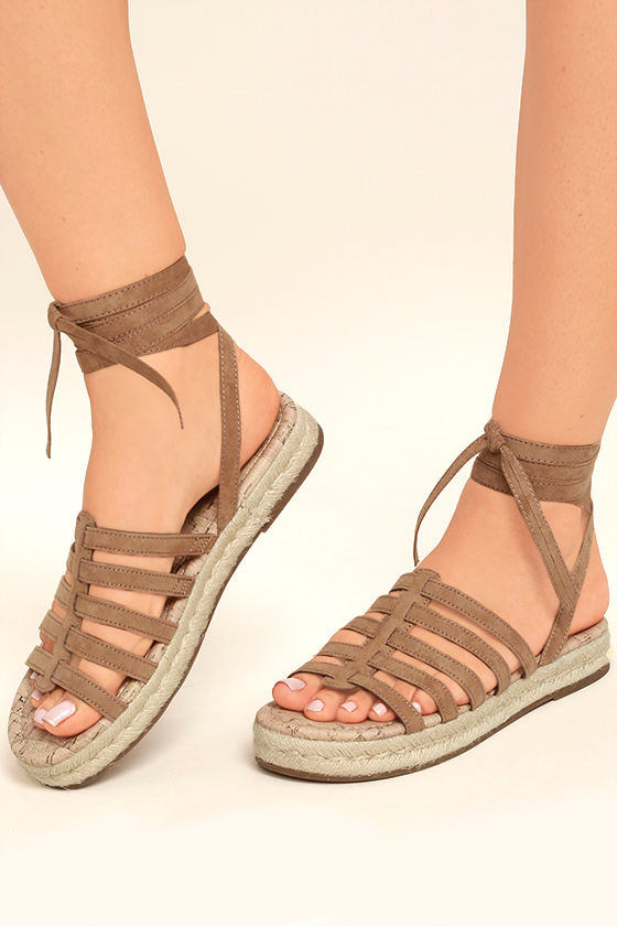 Circus by Sam Edelman Ariel Golden Caramel Lace-Up Espadrilles 1