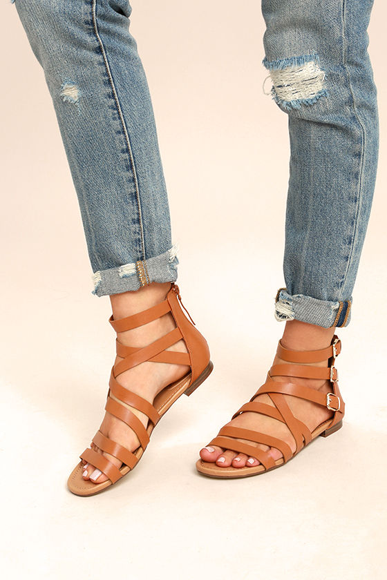 light tan gladiator sandals
