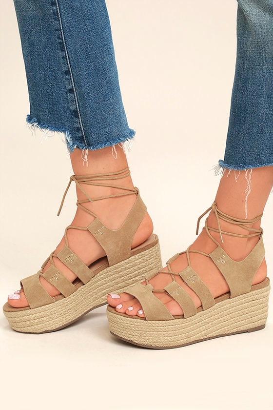 steve madden lace up wedges