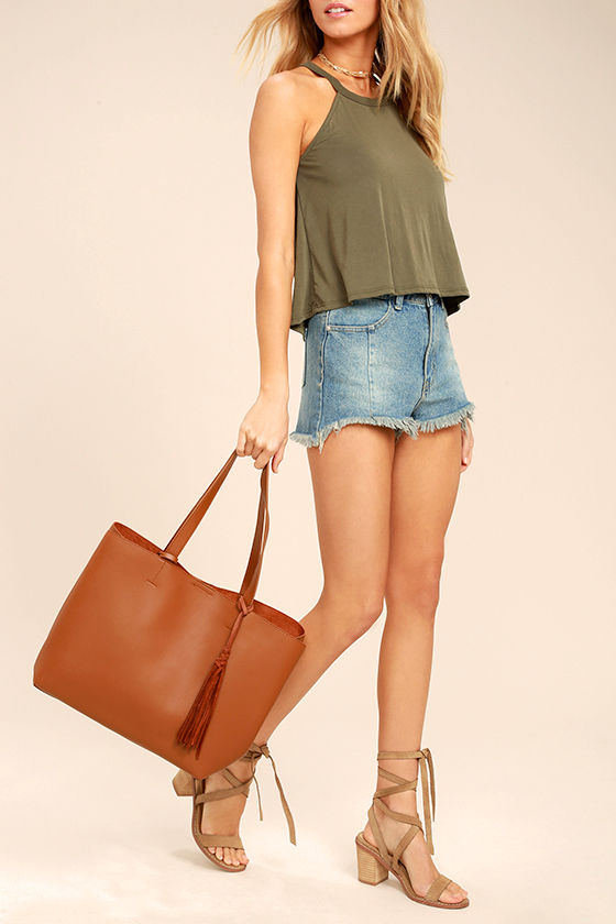 Timeless Beauty Brown Tote