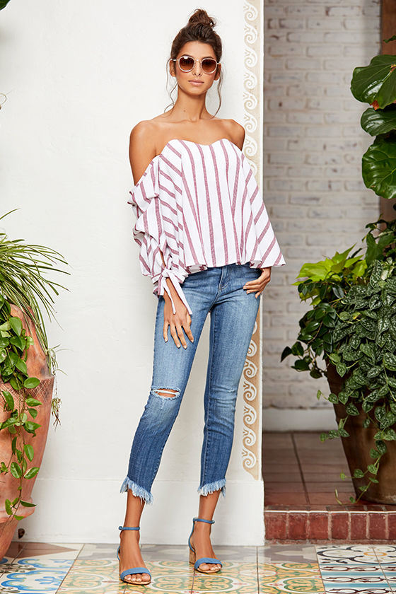 Audrey Medium Wash Distressed Ankle Skinny Jeans 2