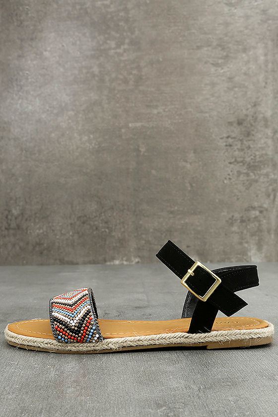 womens beaded flat sandals