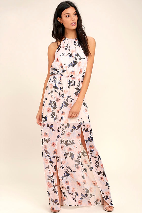 floral blush dress
