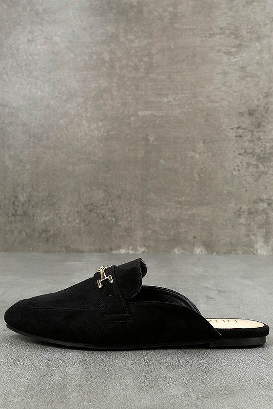 suede loafer slides