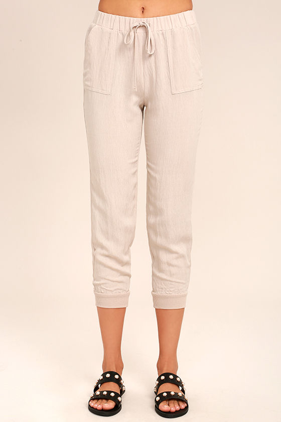 jogger set beige
