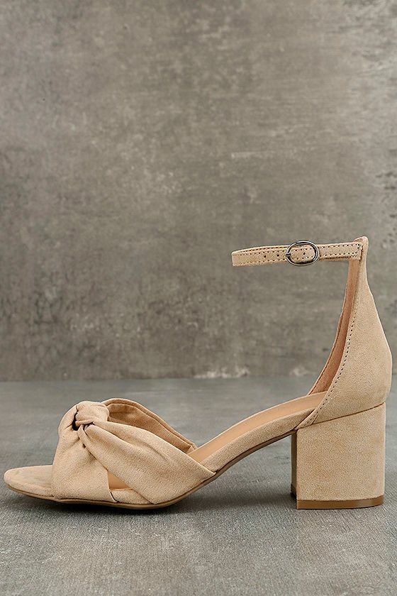 Lalita Natural Suede Ankle Strap Heels 2