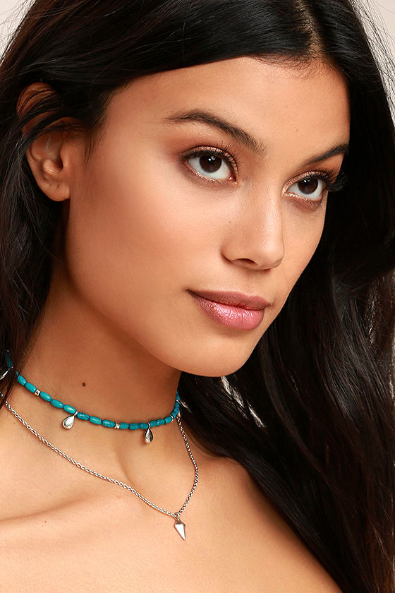 Tranquil Travels Silver and Turquoise Layered Necklace 1