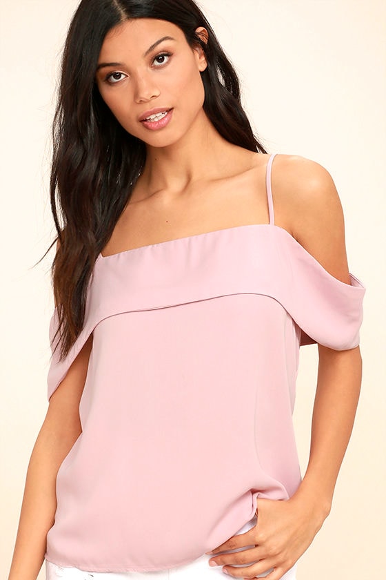 Cute Blush Pink Top - Off-the-Shoulder Top - Pink Blouse - $33.00 - Lulus