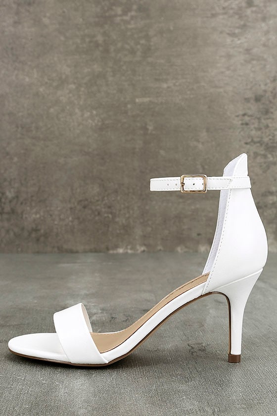 white classic heels