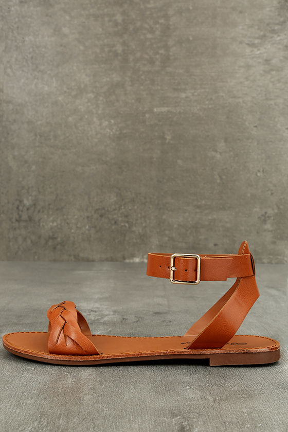 Cute Tan Sandals - Braided Sandals - Ankle Strap Sandals - Lulus