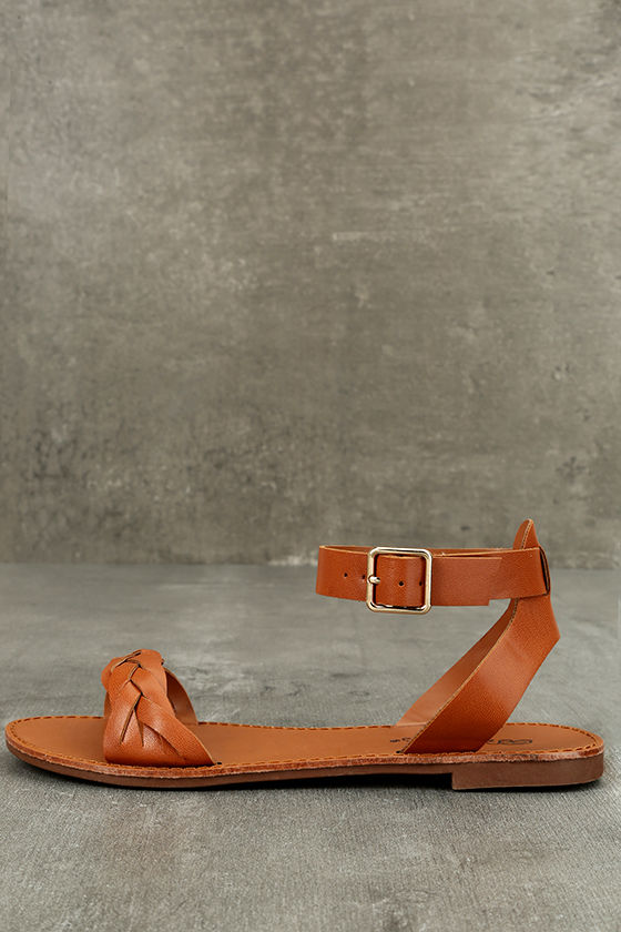 tan ankle strap sandals