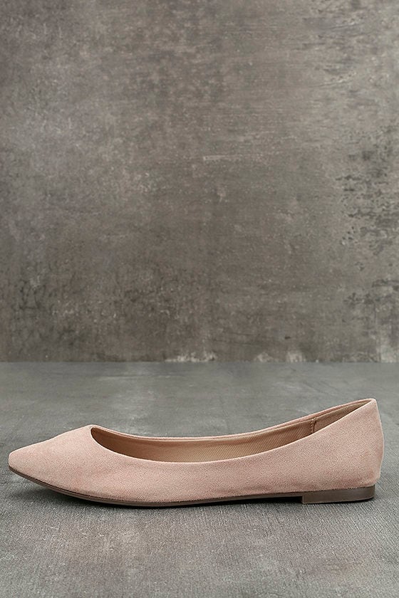 blush pointed toe flats