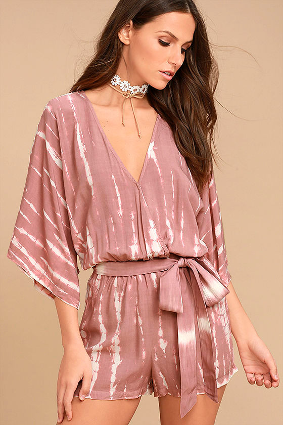 tie dye romper womens