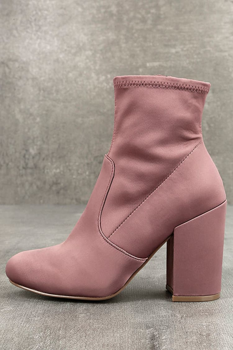My Generation Blush Suede High Heel Mid-Calf Boots