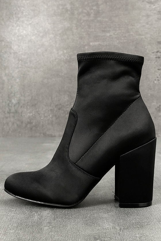 Steve Madden Gaze Black - Satin Mid 