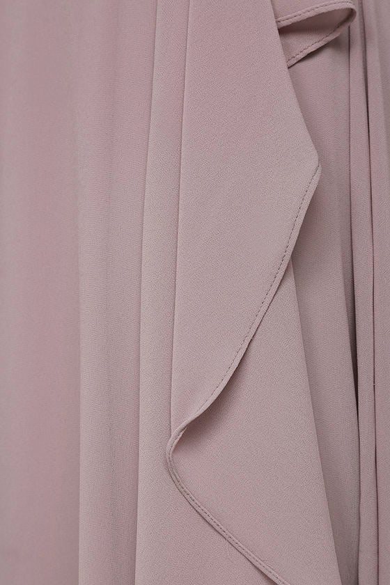 Elegant Taupe Dress - Strapless Maxi Dress - Strapless Dress - $84.00