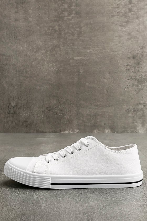 Americana White Canvas Sneakers