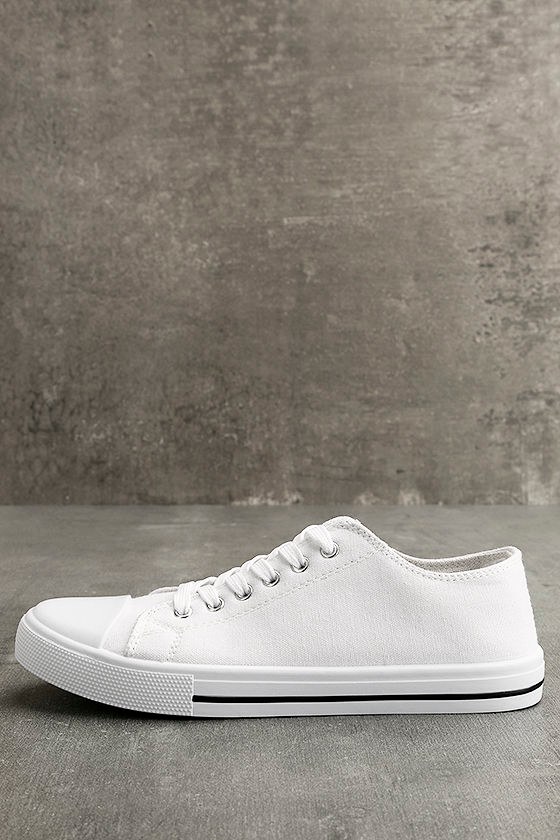 Americana White Canvas Sneakers 2