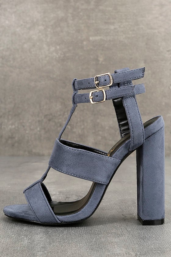 dusty blue high heels