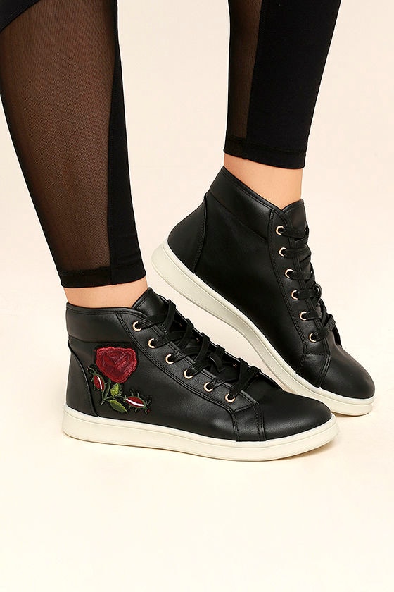 cute black sneakers for ladies