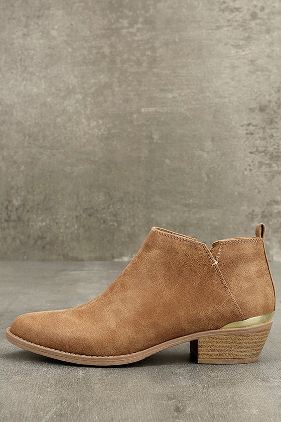 distressed ankle booties