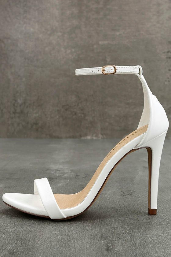 all white heels