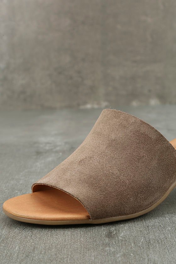 taupe mules womens