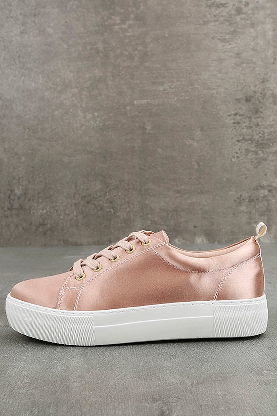 J Slides Amberr Blush Satin Sneakers