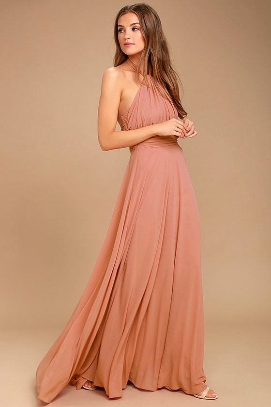 lulus rusty rose maxi dress