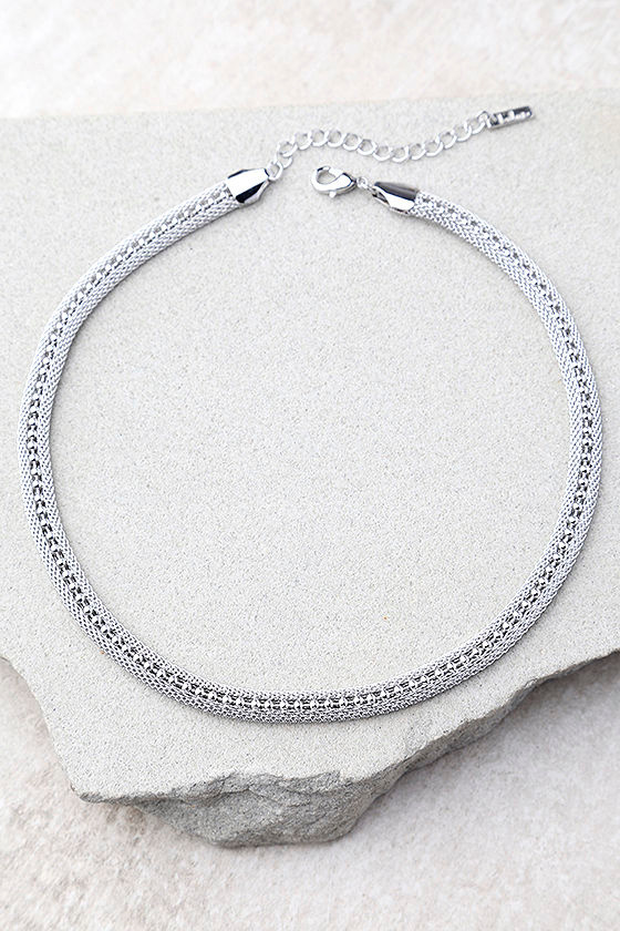 I'm Smitten Silver Choker Necklace 2