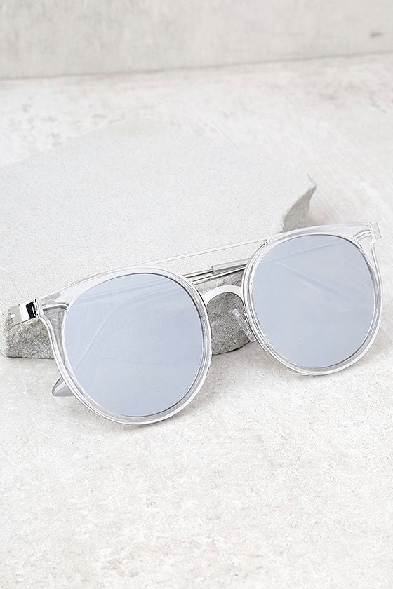 Out of This World Clear and Silver Mirrored Sunglasses