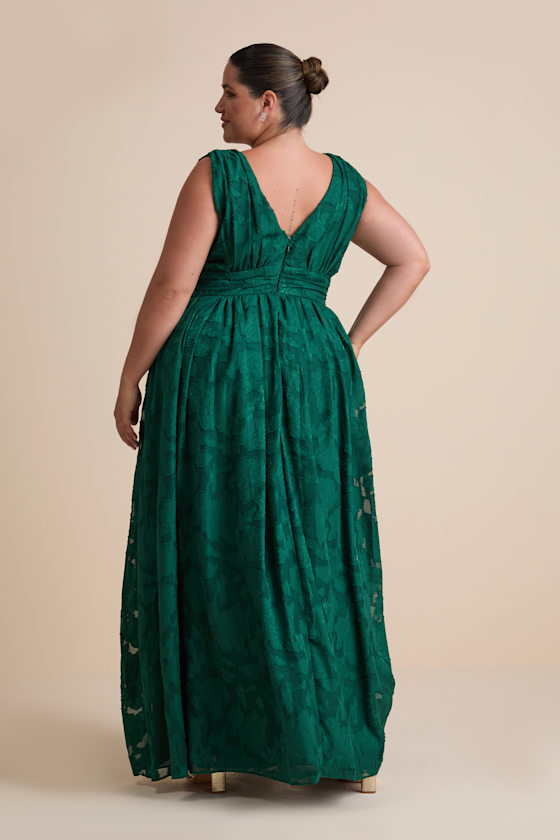 Green Maxi Dress - Burnout Floral Dress - Sleeveless Maxi Dress - Image 7