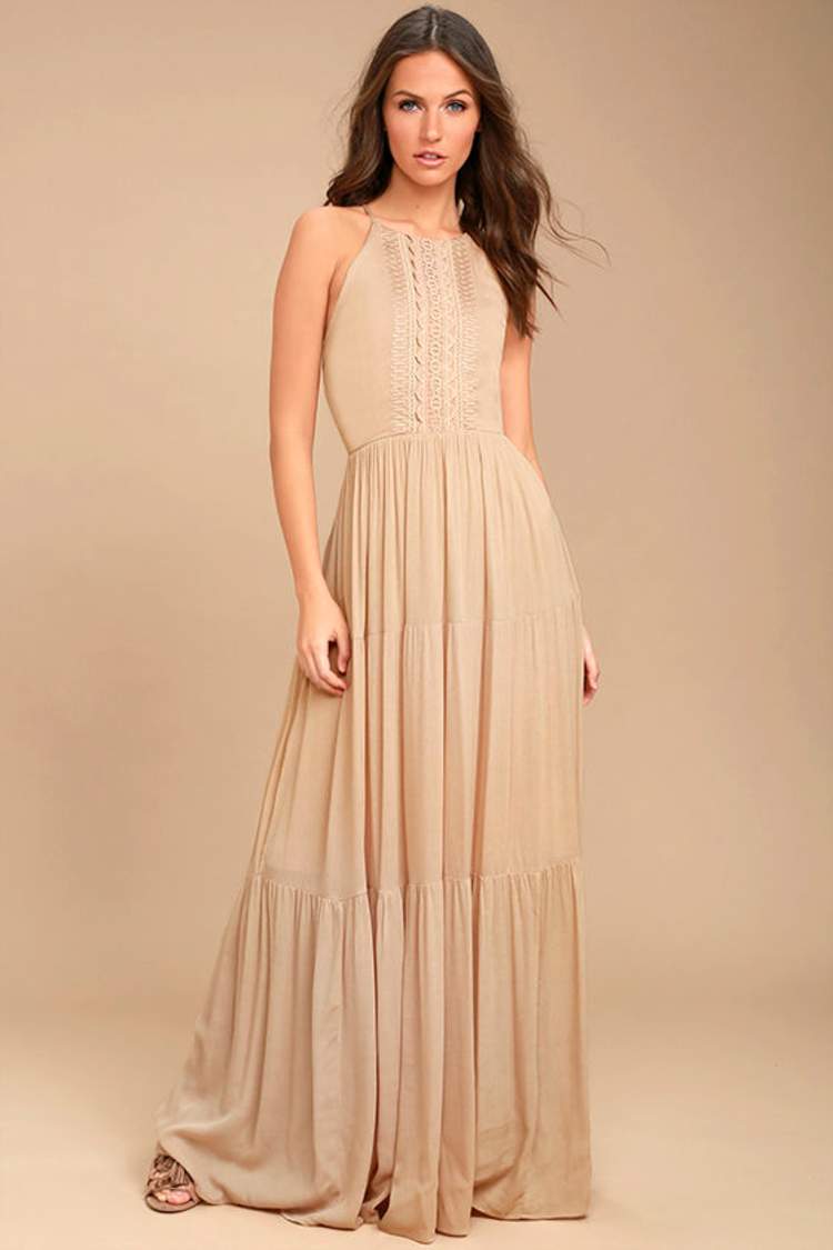 Lovely Beige Maxi Dress - Embroidered Maxi Dress - Sleeveless Maxi Dress - $69.00 - Lulus Lovely Beige Maxi Dress - Embroidered Maxi Dress - Sleeveless Maxi Dress - $69.00 - Lulus