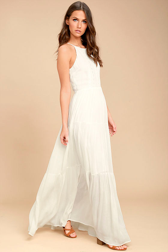 For Life White Embroidered Maxi Dress 2