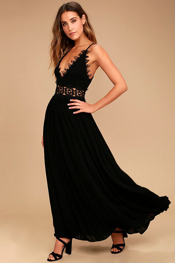 This is Love Black Lace Maxi Dress 1