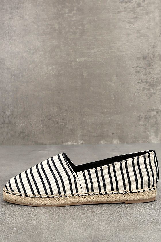 Circus by Sam Edelman Laila Black and White Espadrille Flats 1