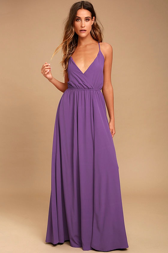 Lovely Purple Maxi Dress - Backless Maxi Dress - Lace-Up Maxi - $96.00 ...