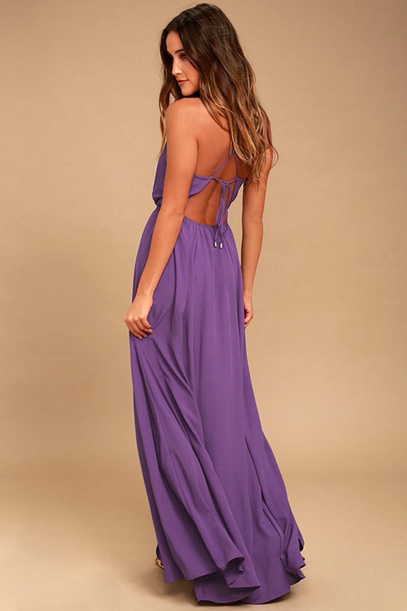 blue dress for baby girl LOUIANNA MAXI DRESS DUSTY PURPLE main image 0