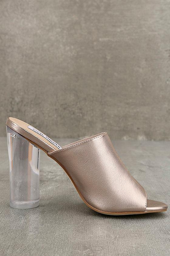 rose gold mules