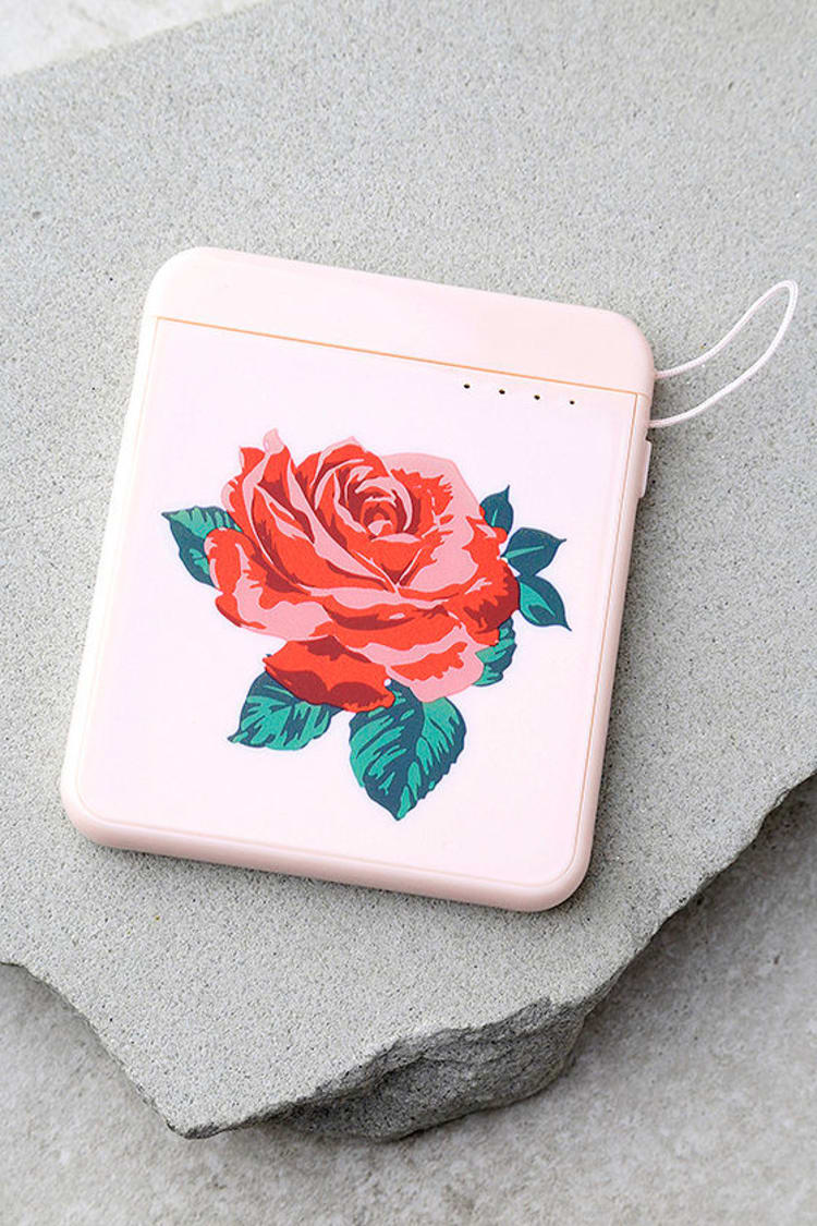 ban.do Will You Accept This Rose Mobile Charger - Back Me Up Mobile Charger  - Blush Mobile Charger - $35.00 - Lulus