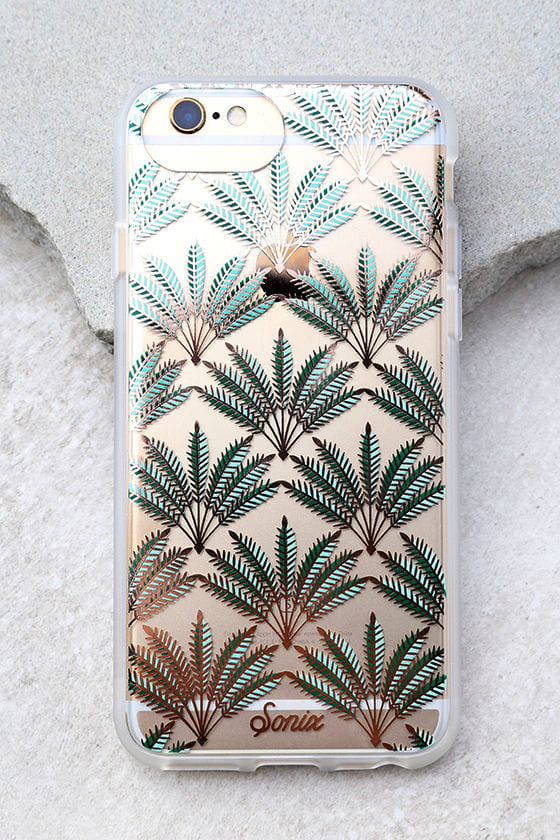 Sonix Palm Deco Clear and Rose Gold Print iPhone 7 Case