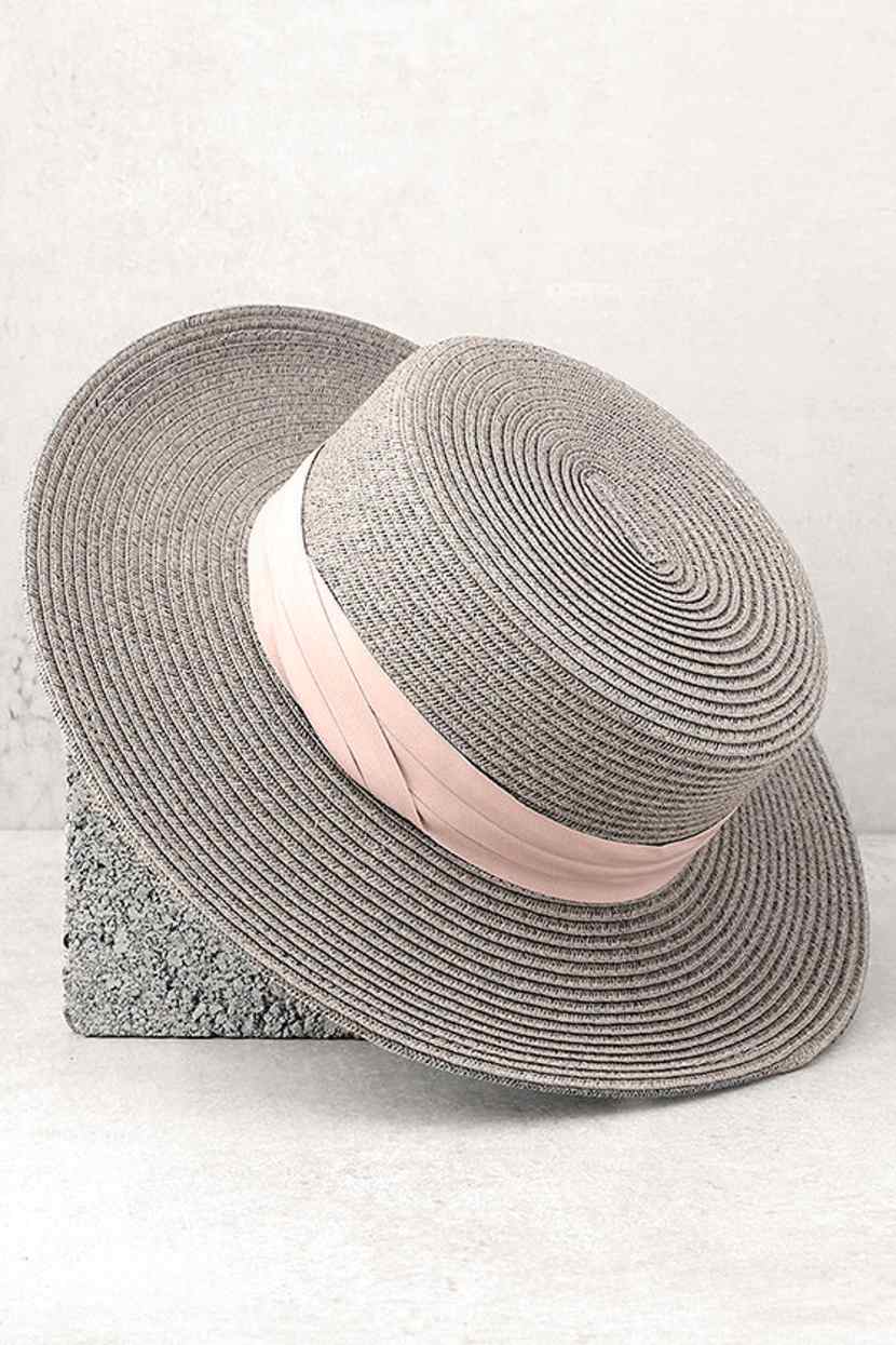 Wyeth Sam Hat - Grey Straw Hat - Sun Hat - Boater Hat 