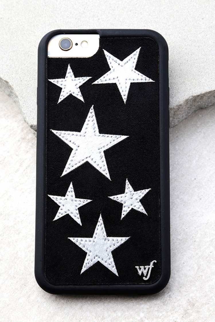 Wildflower Cases Star - Silver and Black Star Print Phone Ca - Lulus Wildflower Cases Star - Silver and Black Star Print Phone Ca - Lulus