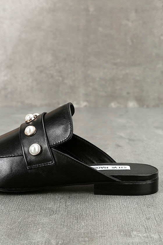 steve madden black slides