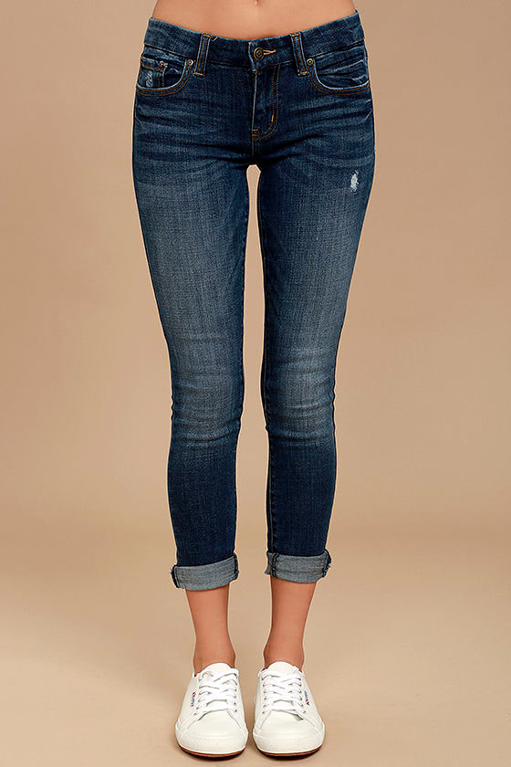 Greta Medium Wash Distressed Skinny Jeans