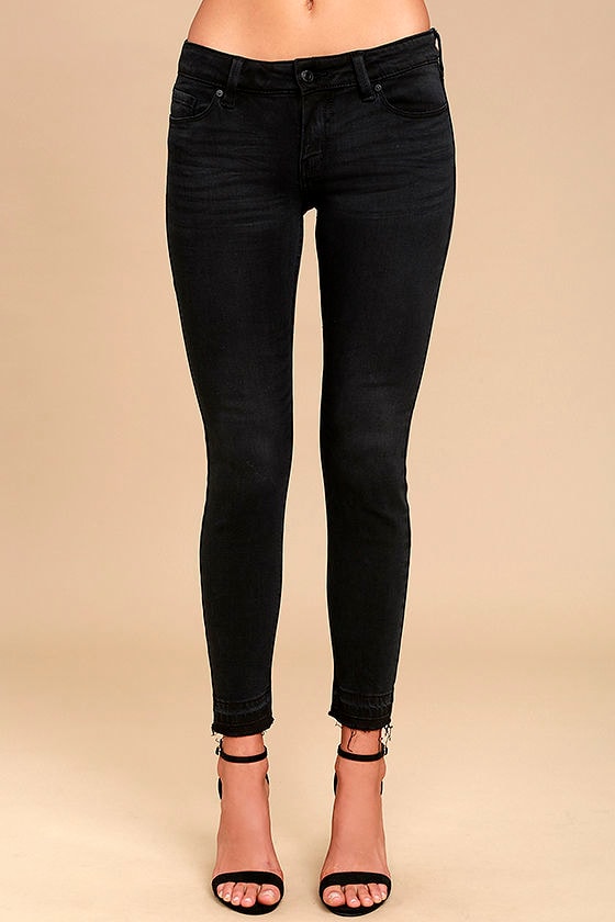 ladies black skinny jeans