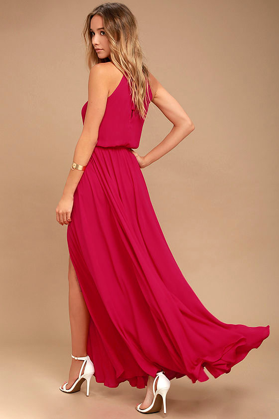 Lovely Berry Pink Dress - Maxi Dress - Sleeveless Dress - $98.00