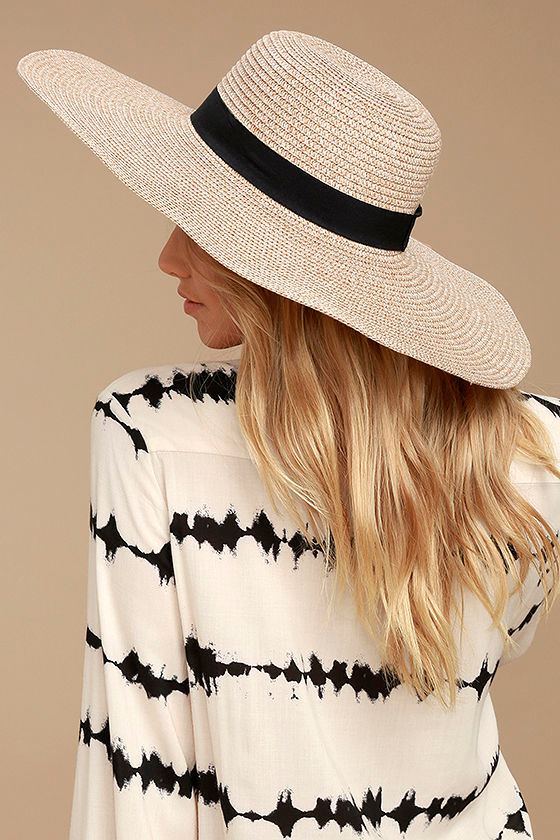 I Feel Love Beige Floppy Straw Hat 2