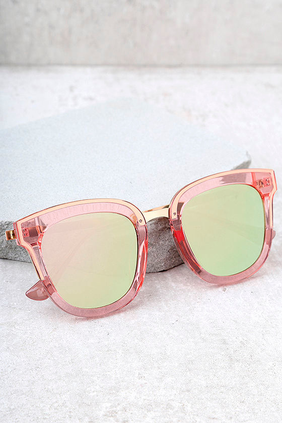 Cute Pink Sunglasses Mirrored Sunglasses Pink Mirrored Sunglasses